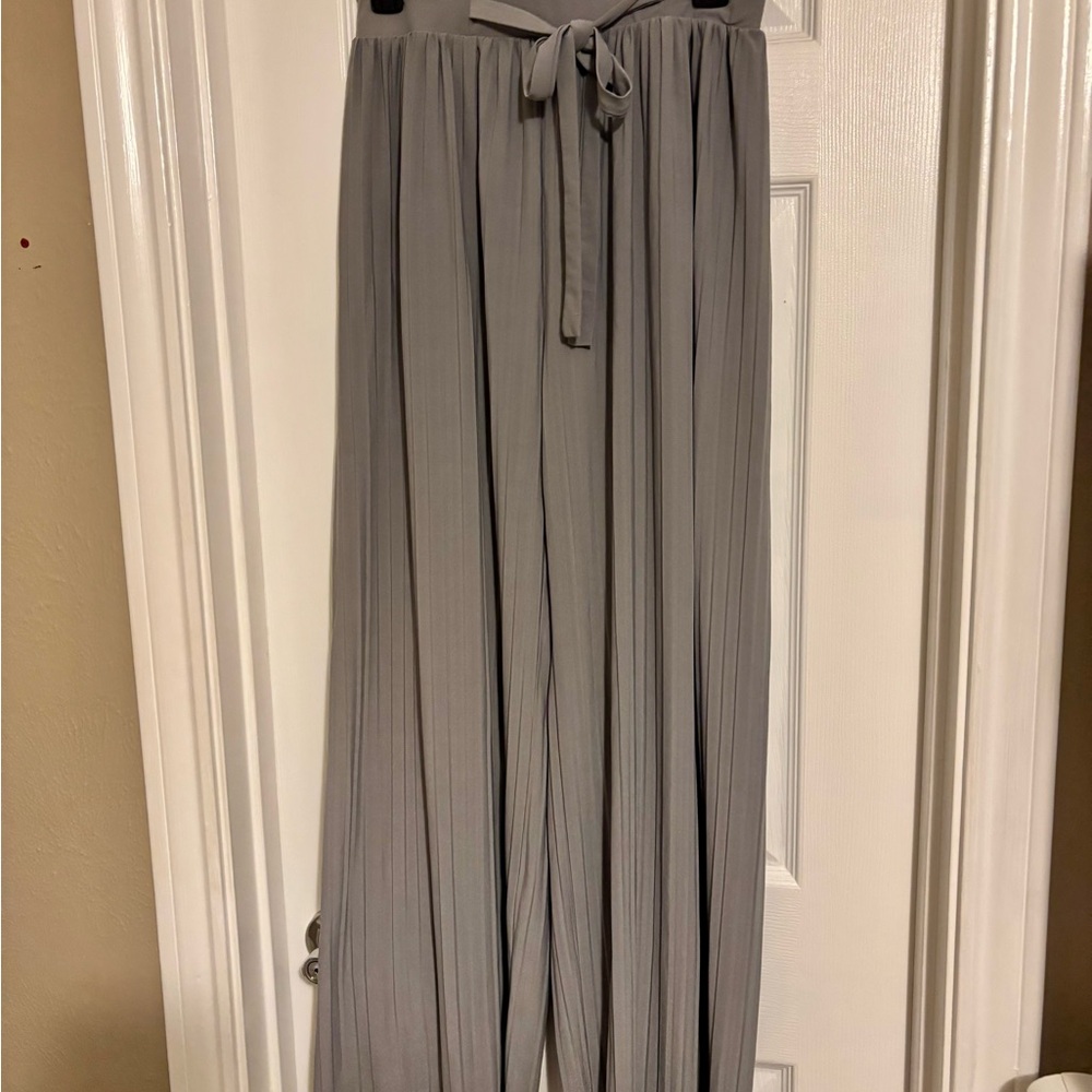 Soho Apparel Light Gray Wide-Leg Pants